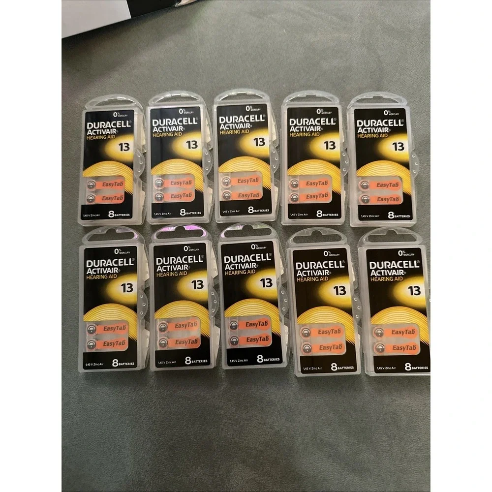 160 Duracell‎ Hearing Aid Batteries Size #13 (2 Boxes Of 80) Best By 2026-08